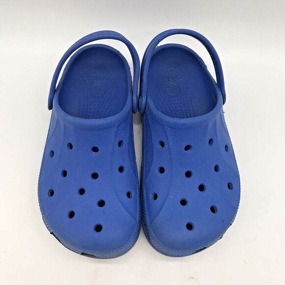 Crocs Classic Clogs Unisex Childs J 3 Blue Slip On Strap Waterproof Sandal 15908 - Picture 5 of 11
